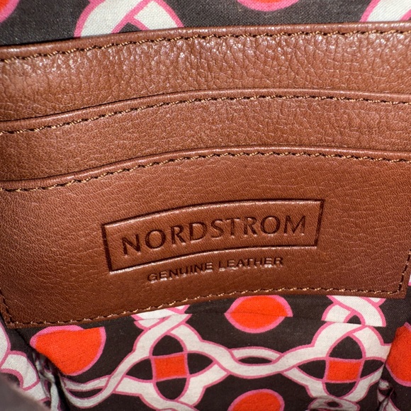 Boho Vintage Nordstrom Genuine Leather Crossbody Bag w Braided Strap Fringe EUC! - Picture 10 of 12